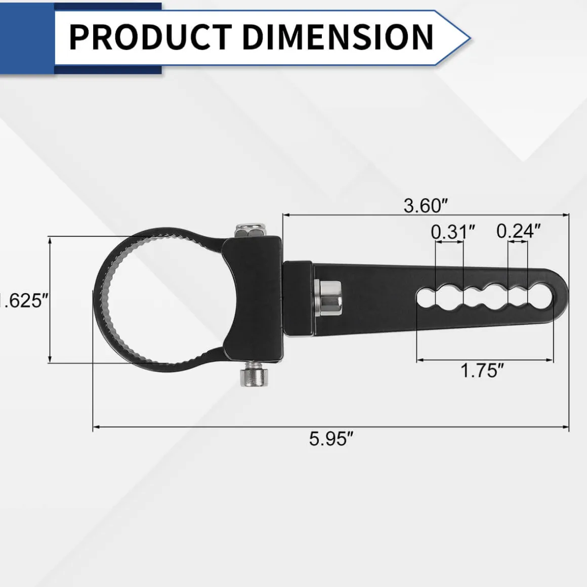 Adjustable Universal LED Light Mounting Clamps For Off Road LED Light Bar Pods | LASFIT