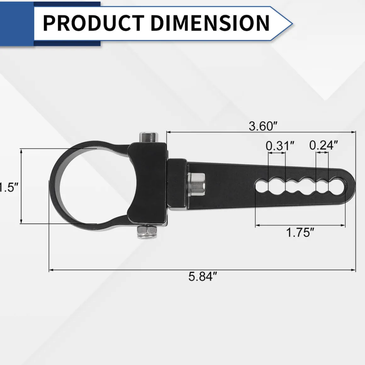Adjustable Universal LED Light Mounting Clamps For Off Road LED Light Bar Pods | LASFIT