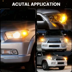 Amber 1156 CanBus-Ready Turn Signal Light LED Bulbs | D2 Series