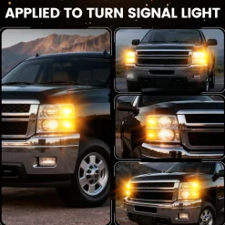 Amber 3157 CanBus-Ready Turn Signal Light LED Bulbs | D2 Series