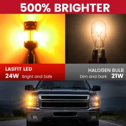 Amber 3157 CanBus-Ready Turn Signal Light LED Bulbs | D2 Series