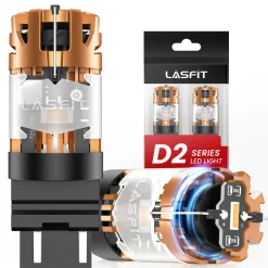 Amber 4257 CanBus-Ready Turn Signal Light LED Bulbs | D2 Series