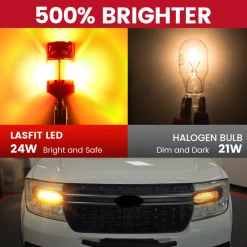 Amber 4257 CanBus-Ready Turn Signal Light LED Bulbs | D2 Series