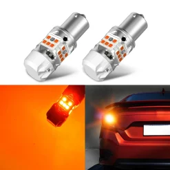 BAU15S PY21W LED Turn Signal Bulbs CanBus-Ready Amber | T3 Series