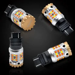 3157 3057 4057 4157 CANBUS Error Free Anti Hyper Flash Switchback LED Turn Signal Light Dual Color Bulb, 2 Bulbs
