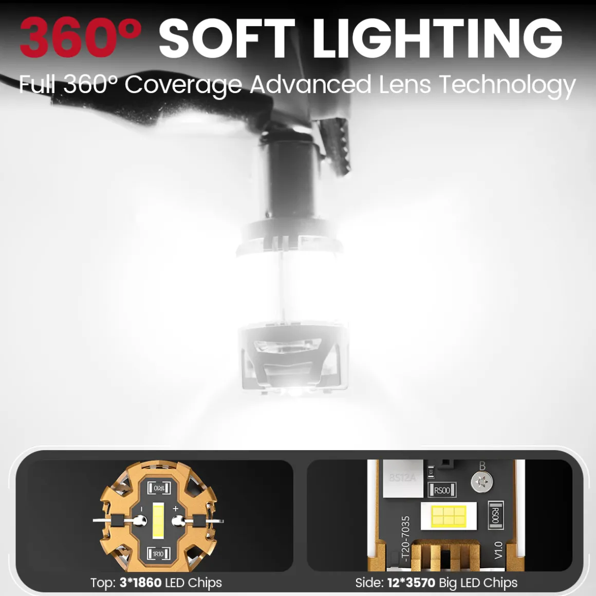 1156 CanBus-Ready Reverse Backup Light LED Bulbs | D2 Series