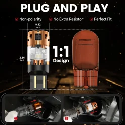 7443 CanBus-Ready Reverse Backup Light LED Bulbs | D2 Series