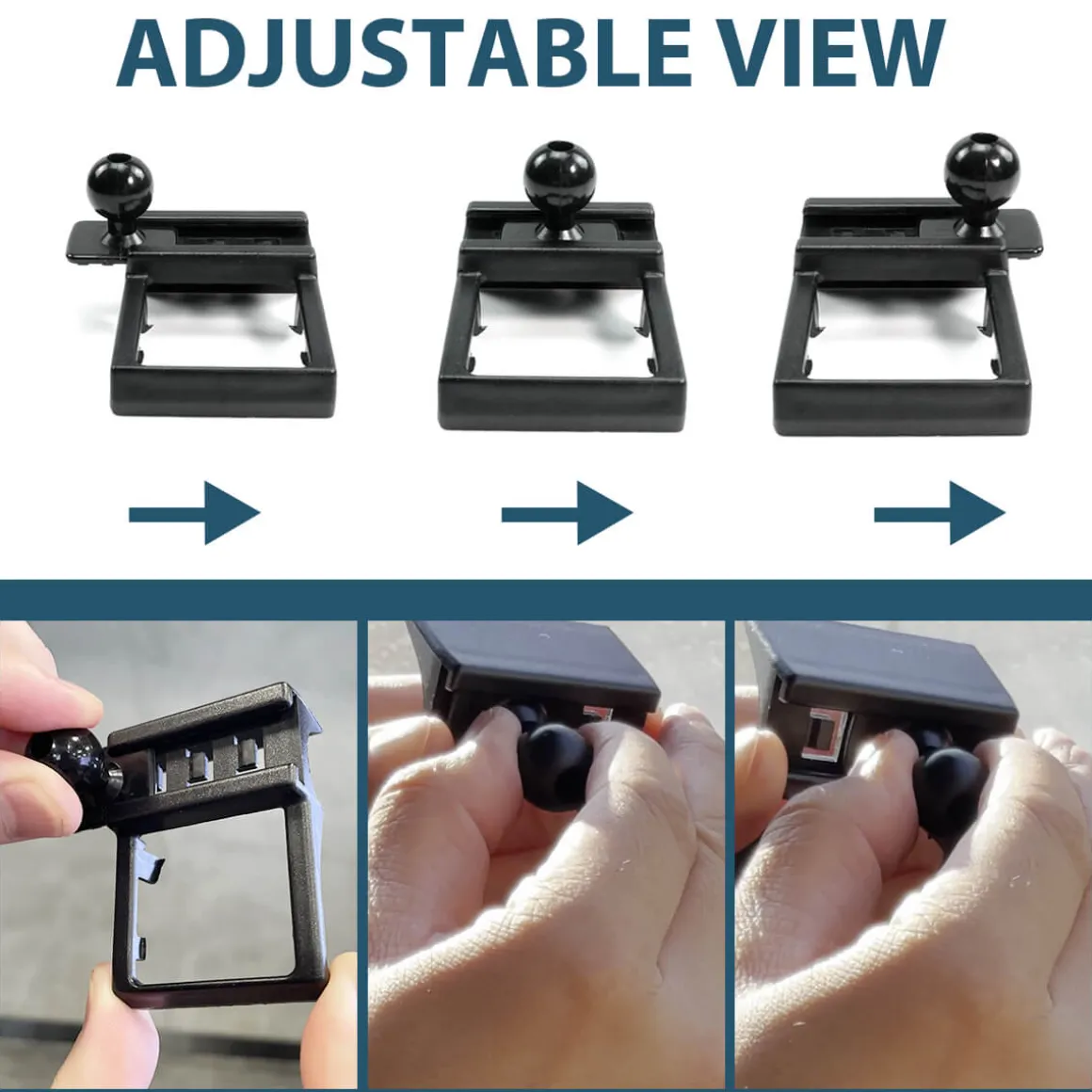 Custom Car Air Vent Clip For 0.67'' Joint Ball Cell Phone Holder