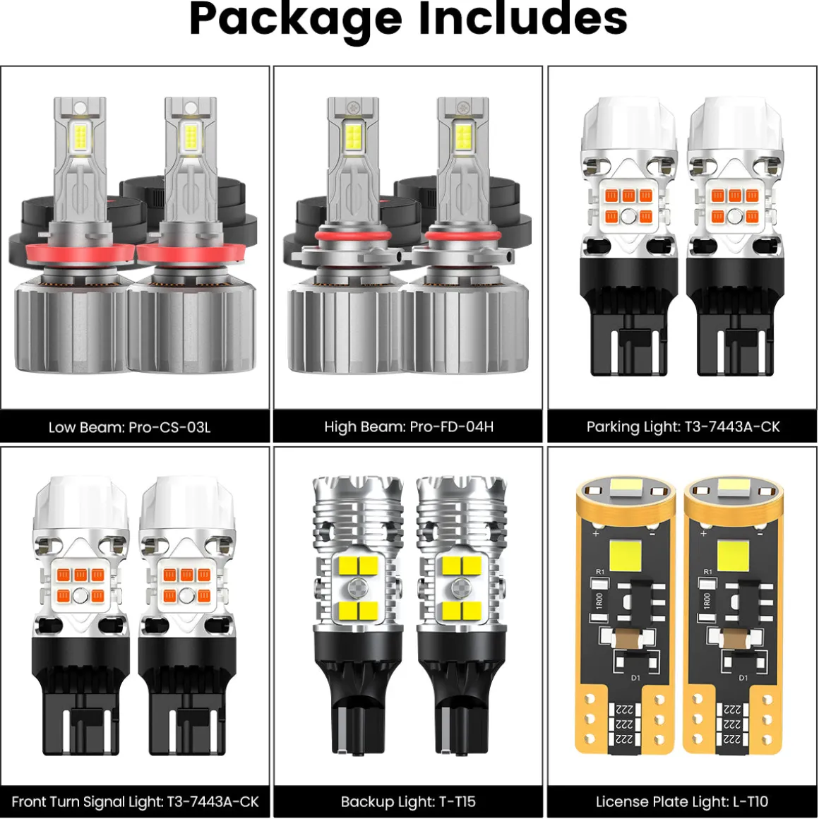 Custom Engineered for 2019-2021 Chevrolet Silverado 1500 WT Custom Trail Boss LED Bulbs Upgrade | Tested and Verified
