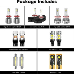 Custom Engineered for 2017-2022 Jeep Grand Cherokee LED Bulbs Upgrade | Tested and Verified