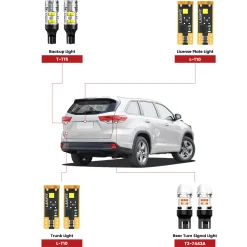 Custom Engineered for 2017-2019 Toyota Highlander LED Bulbs Upgrade | Tested and Verified