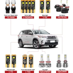 Custom Engineered for 2017-2019 Toyota Highlander LED Bulbs Upgrade | Tested and Verified