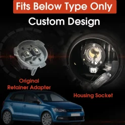 Custom H7 LED Bulbs Fit for Volkswagen Polo MK5 Touran Plug and Play Pro-VW8 | 2 Bulbs