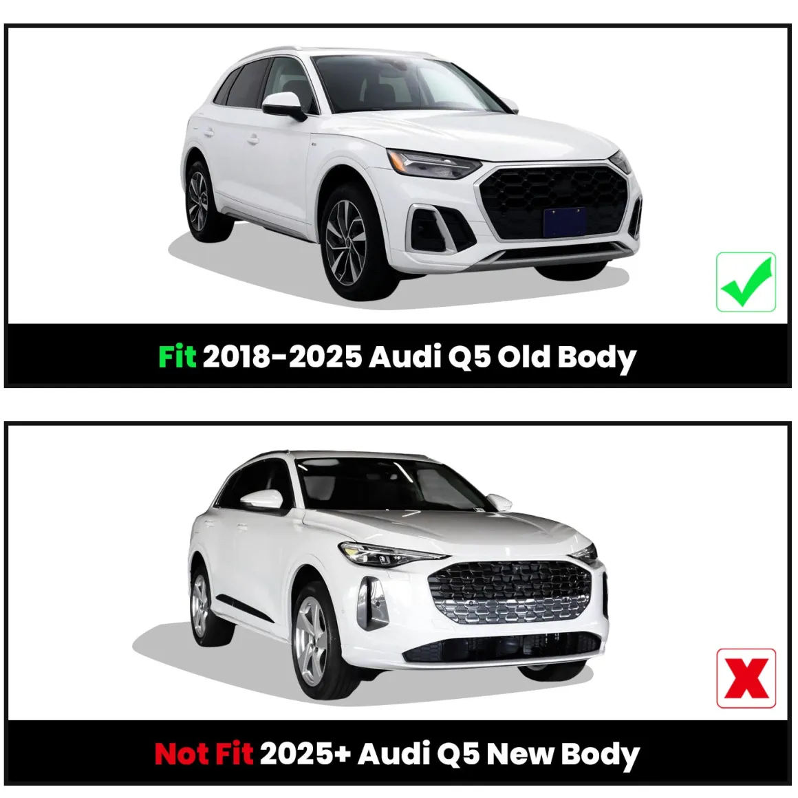 Fit for 2018-2025 Audi Q5 SQ5 Floor Mats or Cargo Mat, Don't Fit 2025 Audi Q5 New Body or Plug-in Hybrid
