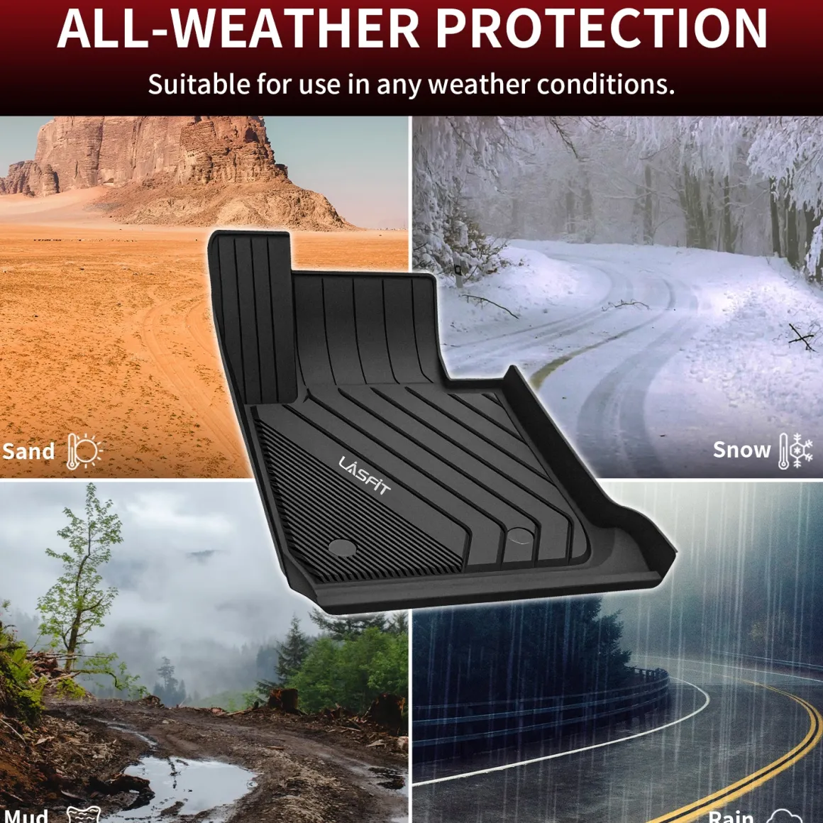 Fit for 2012-2018 BMW 3 Series Floor Mats, Fit sedan & RWD Only, Don't Fit XDrive or GT