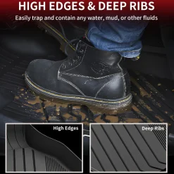 Fit for 2012-2018 BMW 3 Series Floor Mats, Fit sedan & RWD Only, Don't Fit XDrive or GT