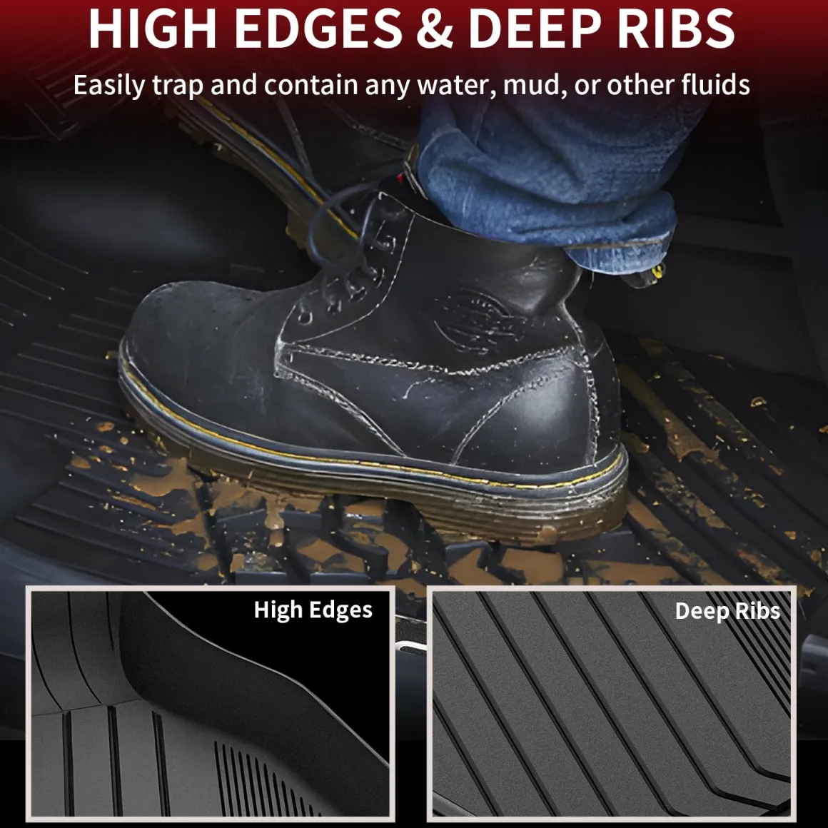 Fit for 2012-2018 BMW 3 Series Floor Mats, Fit sedan & RWD Only, Don't Fit XDrive or GT