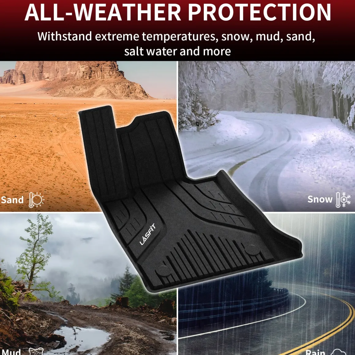 Fit for 2024-2027 BMW 5 Series G60 530i & 540i Floor Mats, Fit Gasoline Only