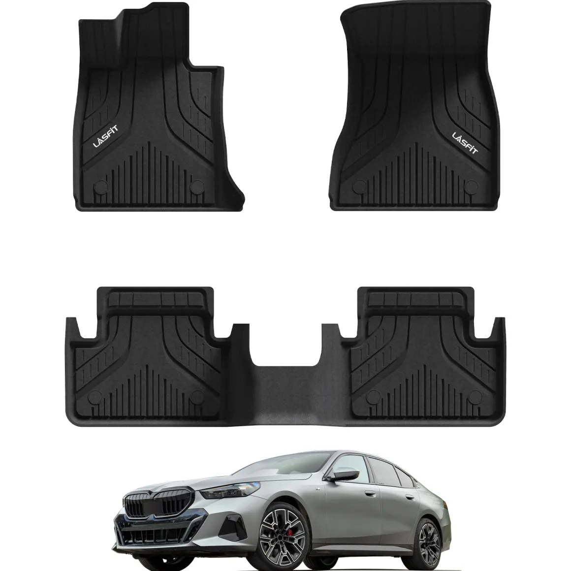 Fit for 2024-2027 BMW 5 Series G60 530i & 540i Floor Mats, Fit Gasoline Only