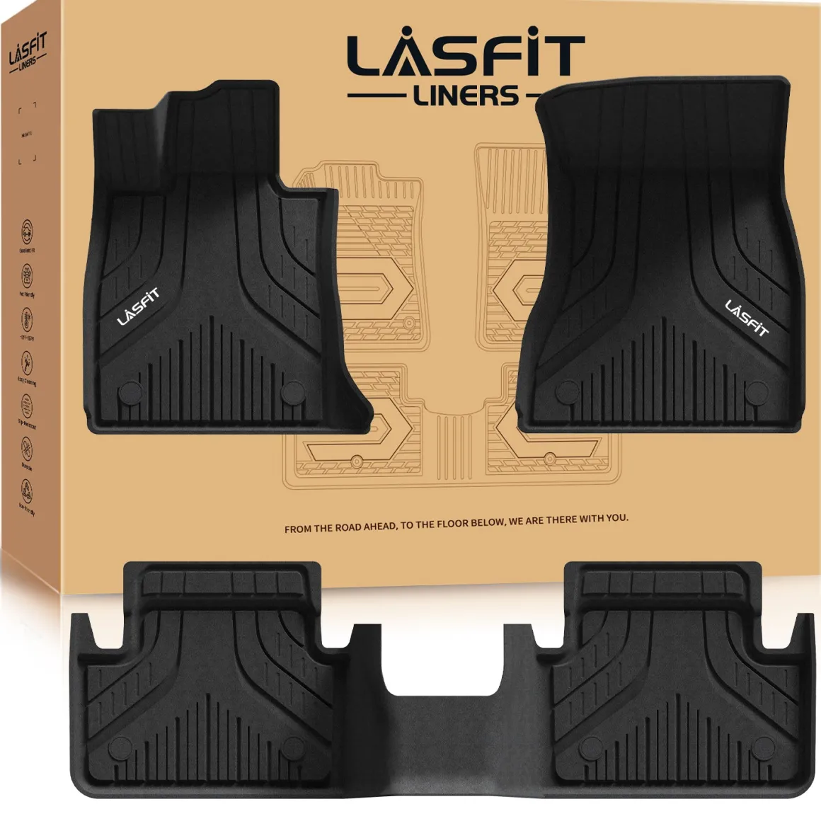 Fit for 2024-2027 BMW 5 Series G60 530i & 540i Floor Mats, Fit Gasoline Only
