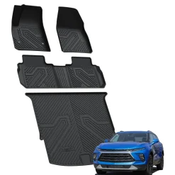 Fit for 2019-2026 Chevrolet Blazer Floor Mats & Cargo Mat, Fit Gasoline Only & Without Optional Cargo Management System