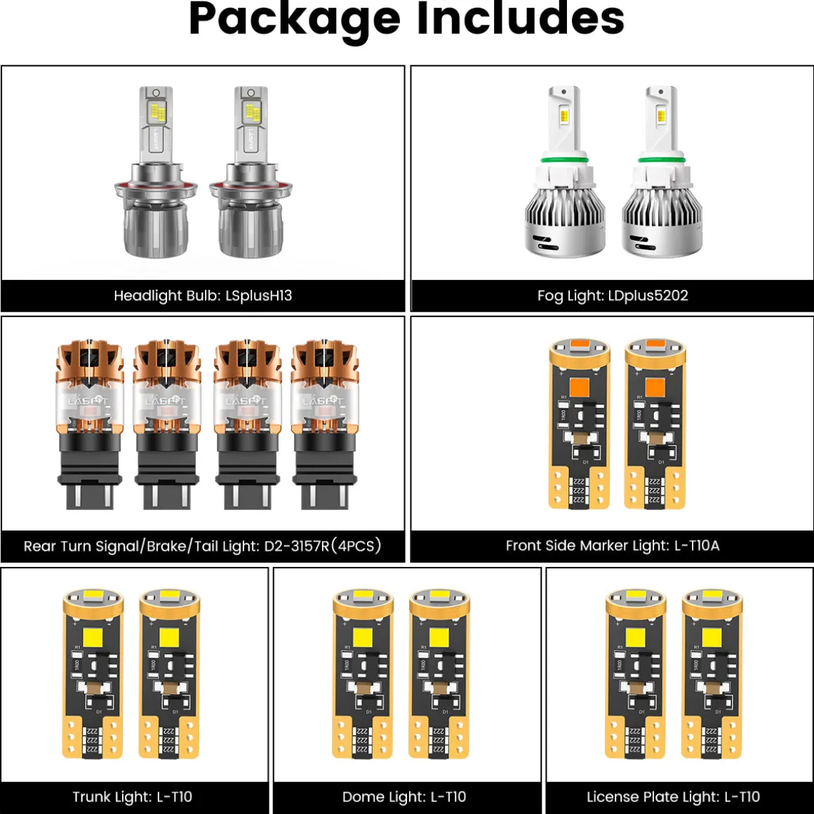 Fit for 2010-2013 Chevrolet Camaro The Brightest LED Bulbs Upgrade