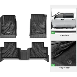 Fit for 2015-2022 Chevrolet Colorado Floor Mats, Fit Carpet Floor Only