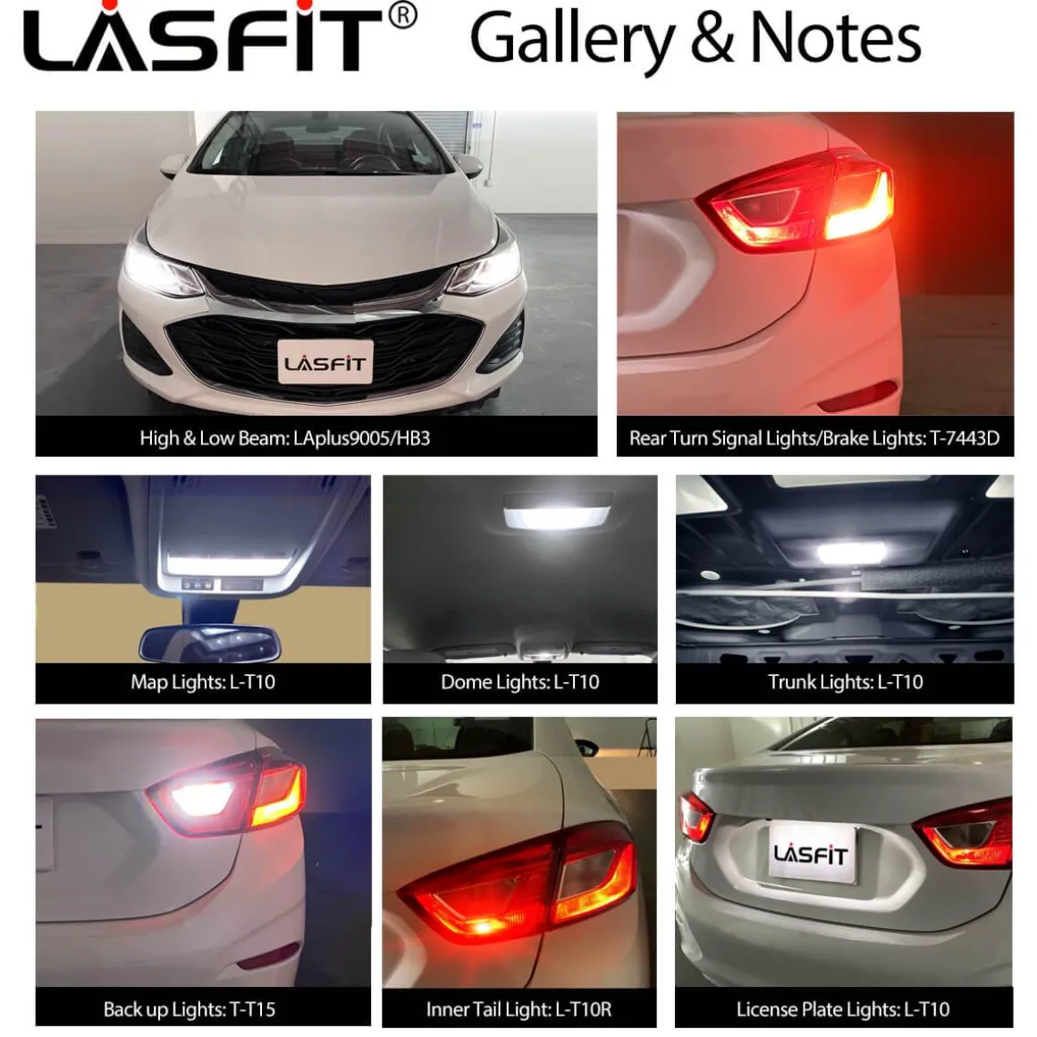 Fit for 2019 Chevrolet Cruze LED Bulbs 9005 Exterior Interior Lights