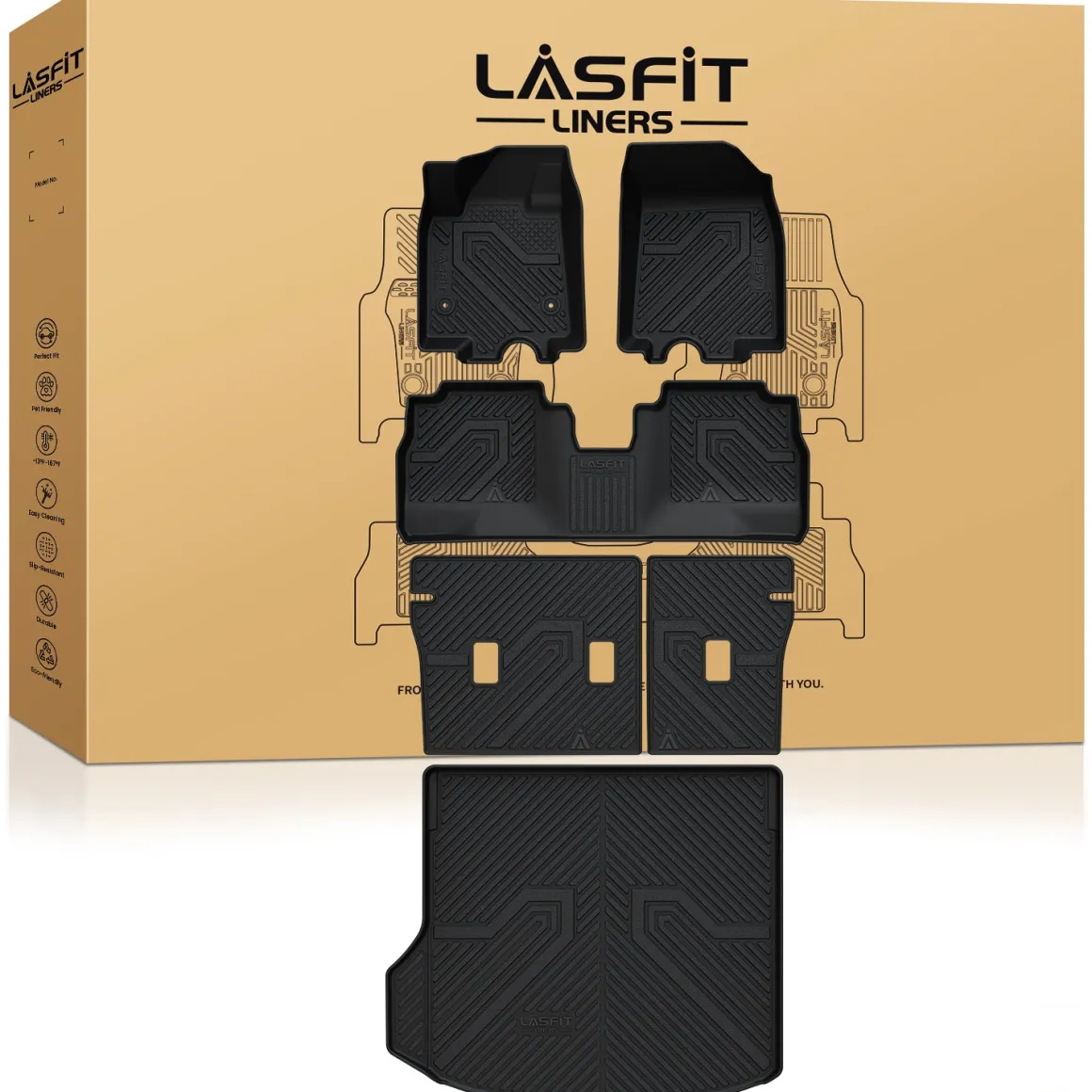 Fit for 2024-2026 Chevrolet Equinox EV Floor & Seatback & Cargo Mats, Not Fit Gas Model