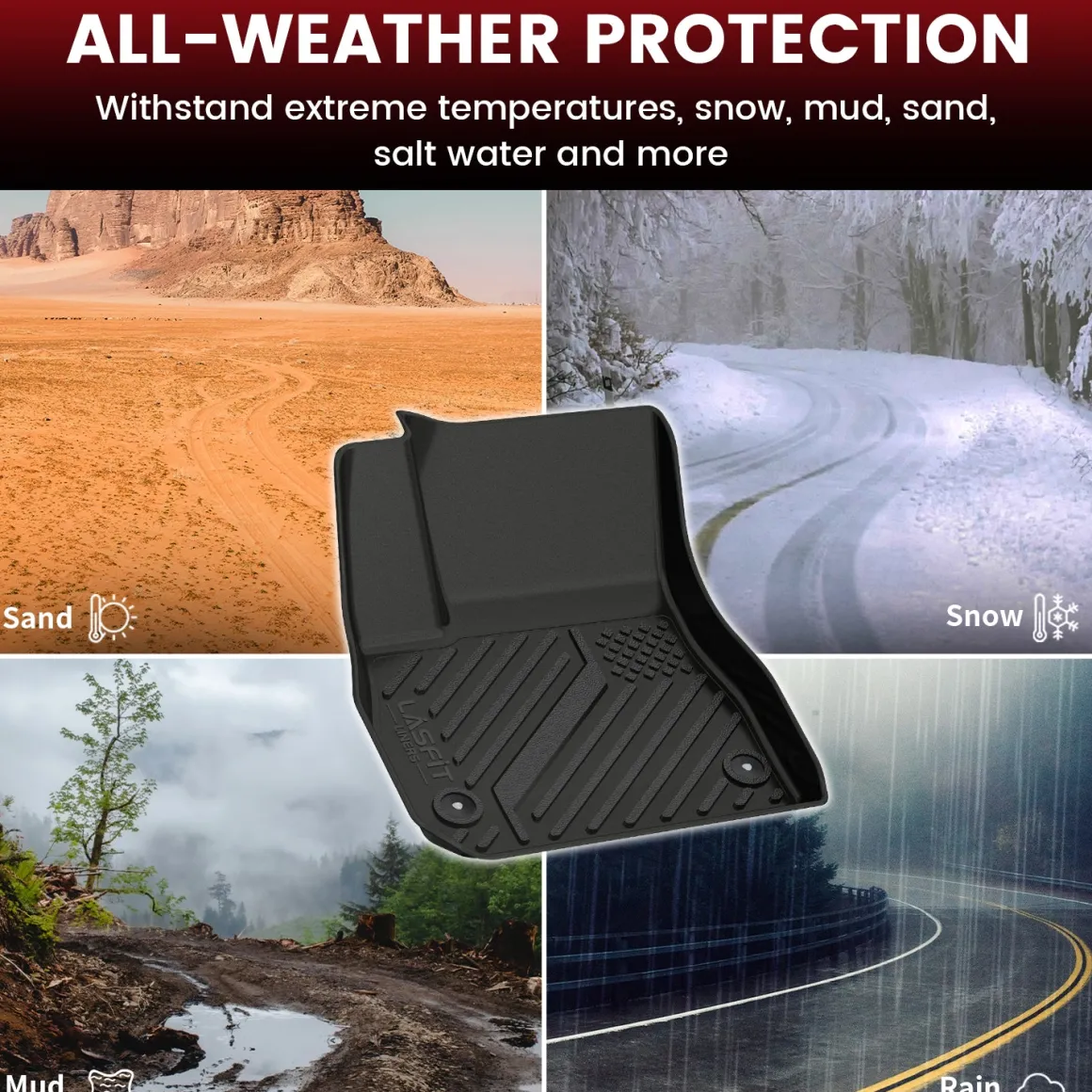Fit for 2016-2025 Chevrolet Malibu Floor Mats & Cargo Mat, Don't Fit Hybrid or 2016 Malibu Limited