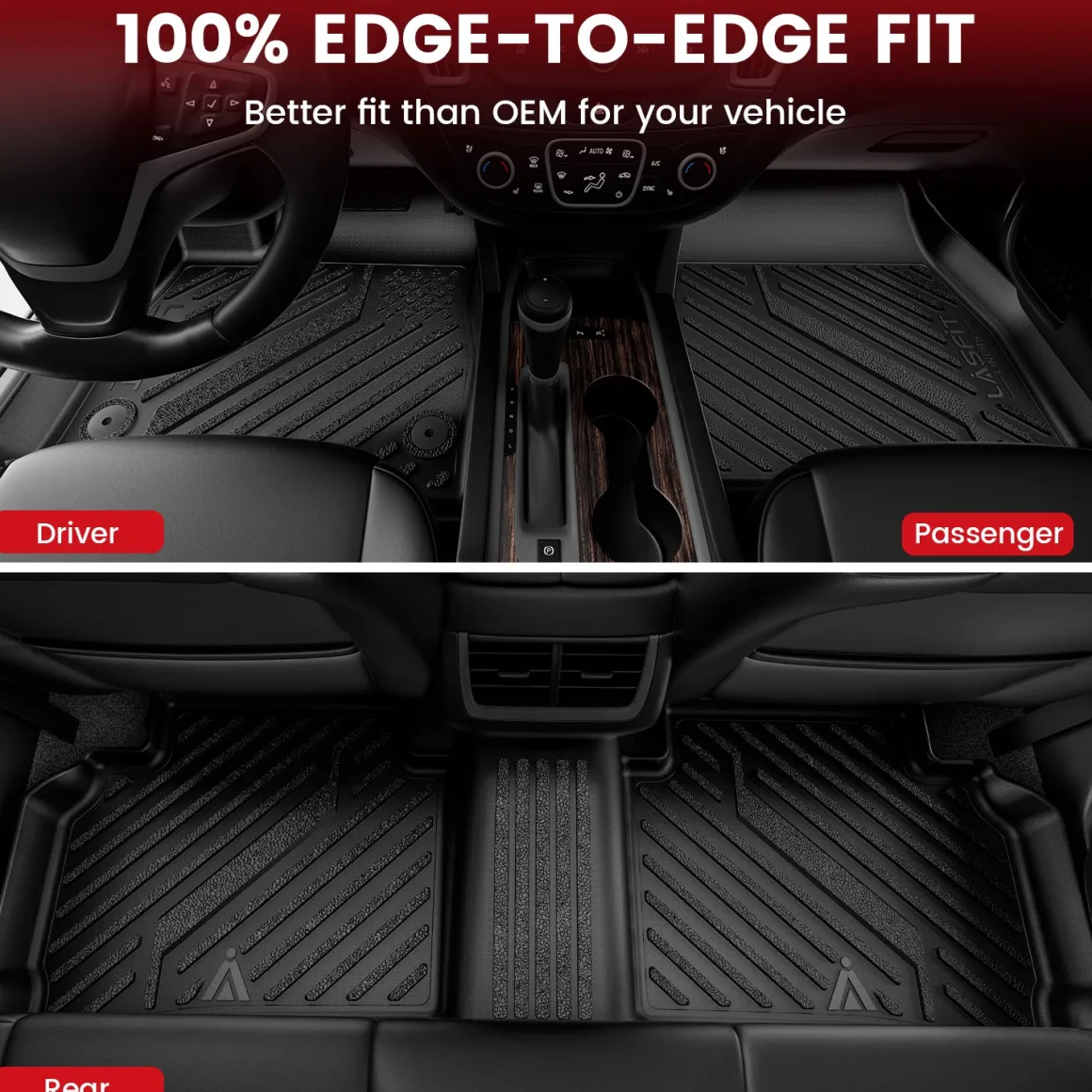 Fit for 2016-2025 Chevrolet Malibu Floor Mats & Cargo Mat, Don't Fit Hybrid or 2016 Malibu Limited