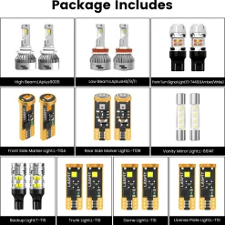 Fit for 2019-2025 Chevrolet Malibu LED Bulbs Upgrade | Tested and Verified