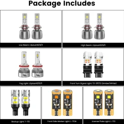 Fit for 2008-2012 Chevrolet Malibu The Brightest LED Bulbs Upgrade