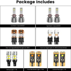 Fit for 2008-2012 Chevrolet Malibu The Brightest LED Bulbs Upgrade