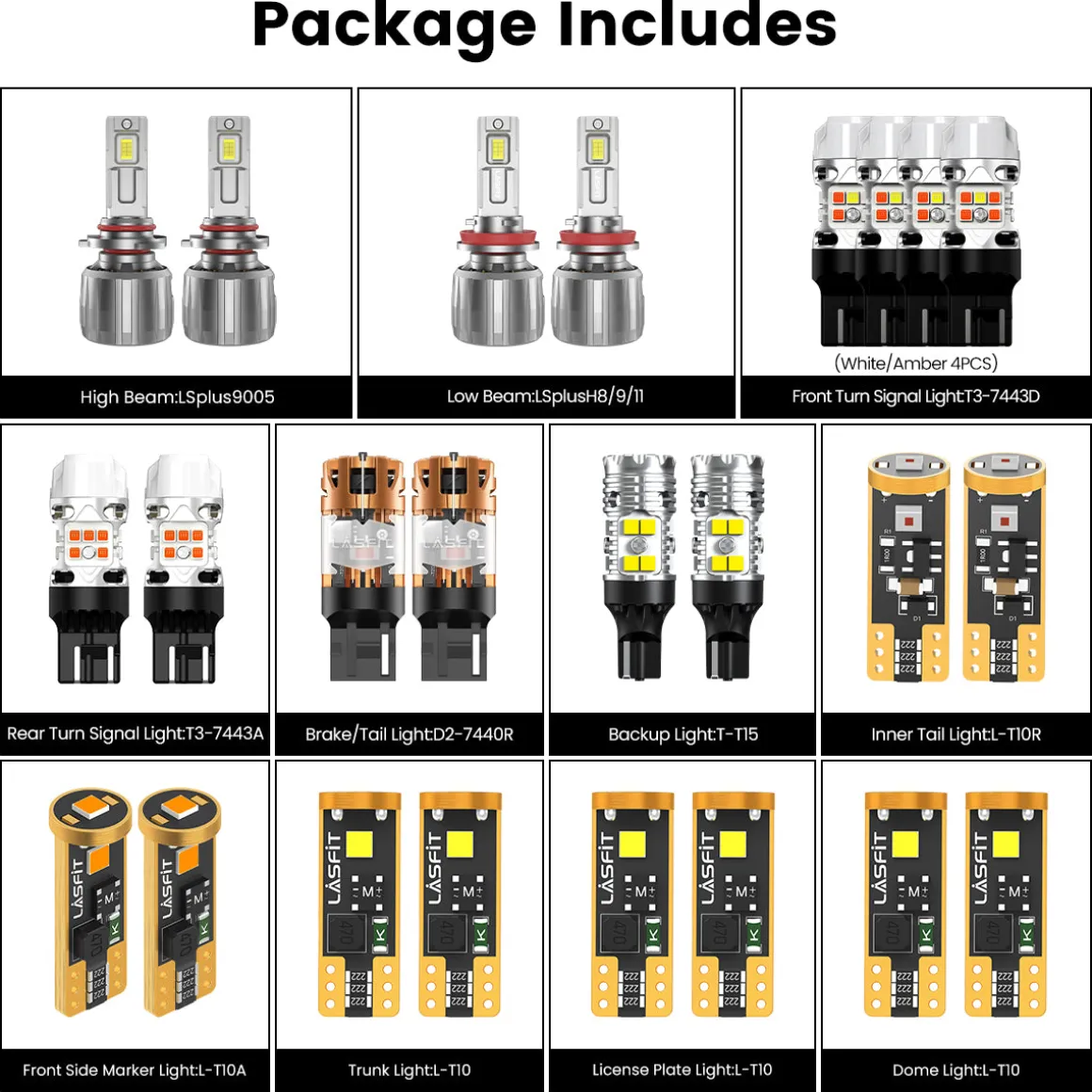 Fit for 2013-2015 Chevrolet Malibu The Brightest LED Bulbs Upgrade