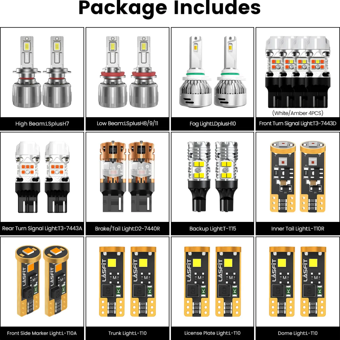 Fit for 2013-2015 Chevrolet Malibu The Brightest LED Bulbs Upgrade