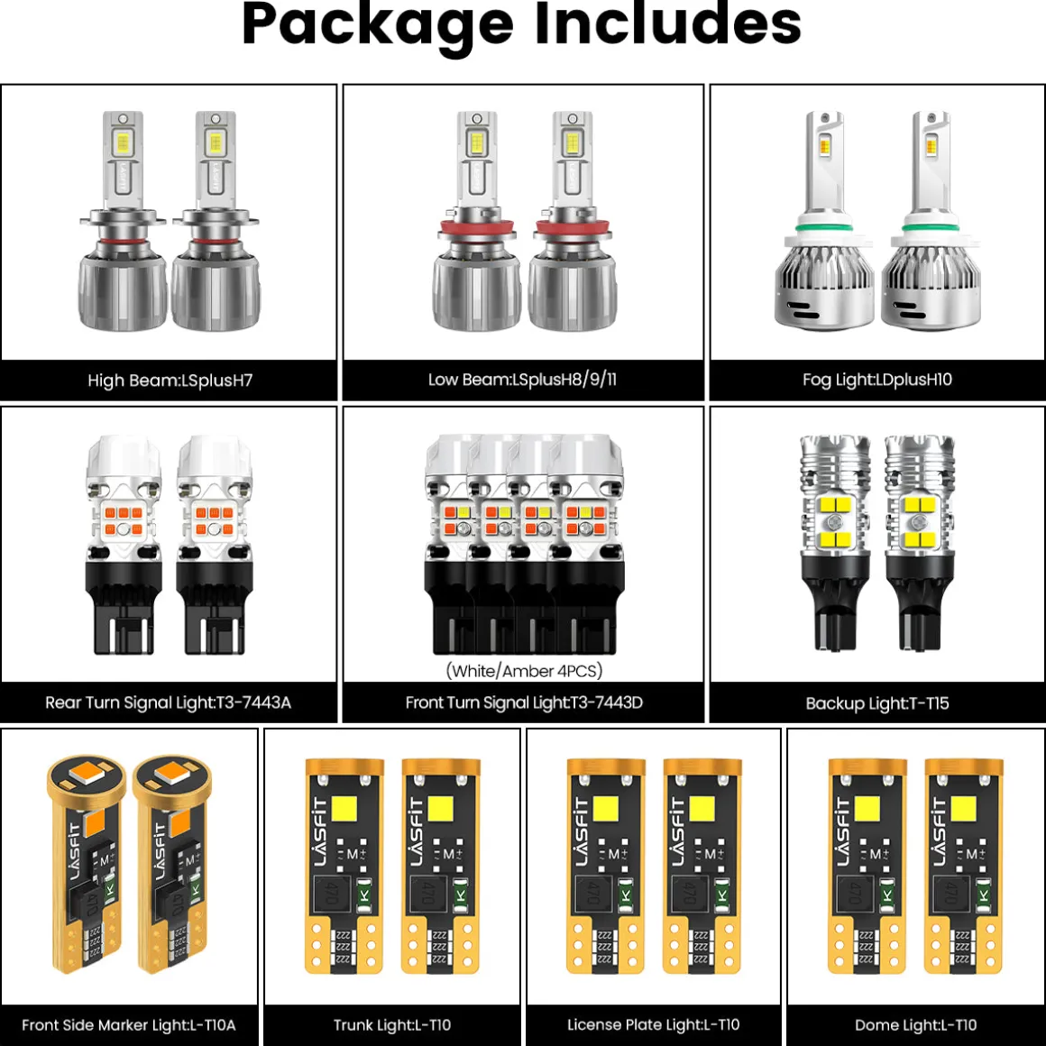 Fit for 2013-2015 Chevrolet Malibu The Brightest LED Bulbs Upgrade