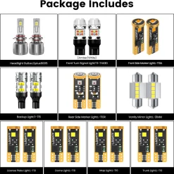 Fit for 2016-2018 Chevrolet Malibu The Brightest LED Bulbs Upgrade