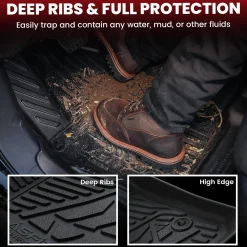 Fit for 2007-2013 Chevrolet Silverado 1500 Crew Cab Floor Mats, Fit Bucket Seat & Gas Only