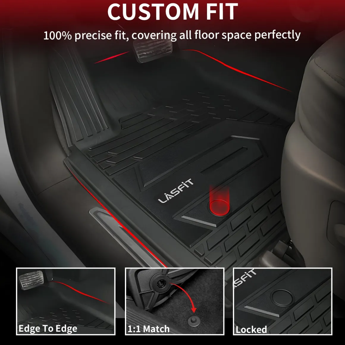 Fit for 2020-2026 Chevrolet Silverado 2500HD 3500HD 1st Row Floor Mats, Fit Bucket Seat & Carpet Floor Only