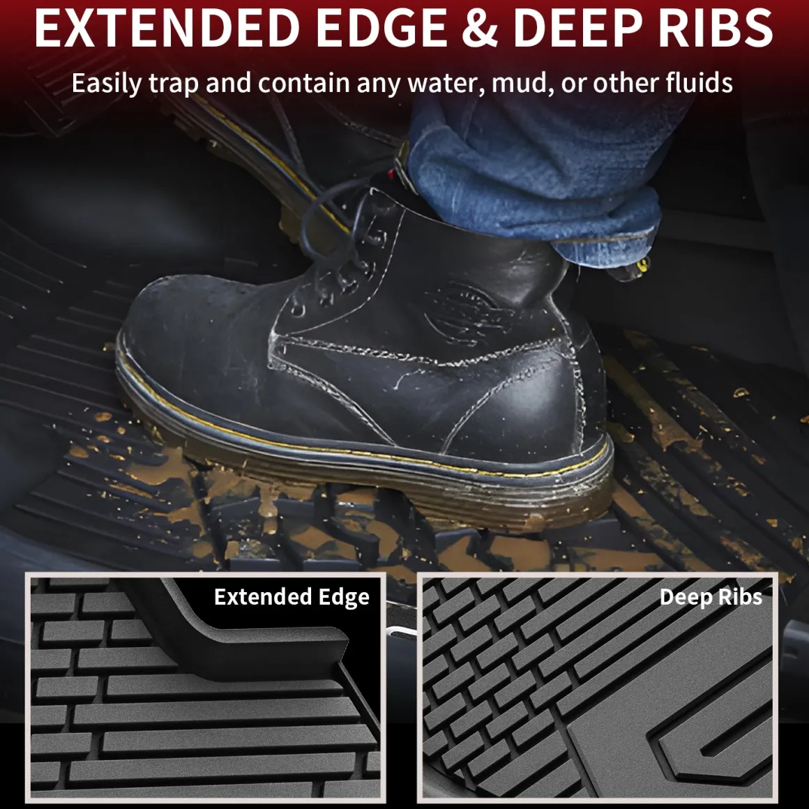 Fit for 2020-2026 Chevrolet Silverado 2500HD 3500HD 1st Row Floor Mats, Fit Bucket Seat & Carpet Floor Only