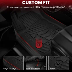 Fit for 2007-2014 Chevrolet Silverado 2500HD 3500HD Crew Cab Floor Mats, Fit Bucket Seat Only