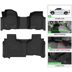 Fit for 2020-2026 Chevrolet Silverado 2500HD 3500HD Floor Mats, Fit Carpet Floor Only