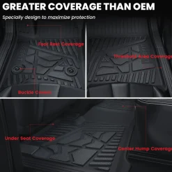 Fit for 2020-2026 Chevrolet Silverado 2500HD 3500HD Floor Mats, Fit Carpet Floor Only