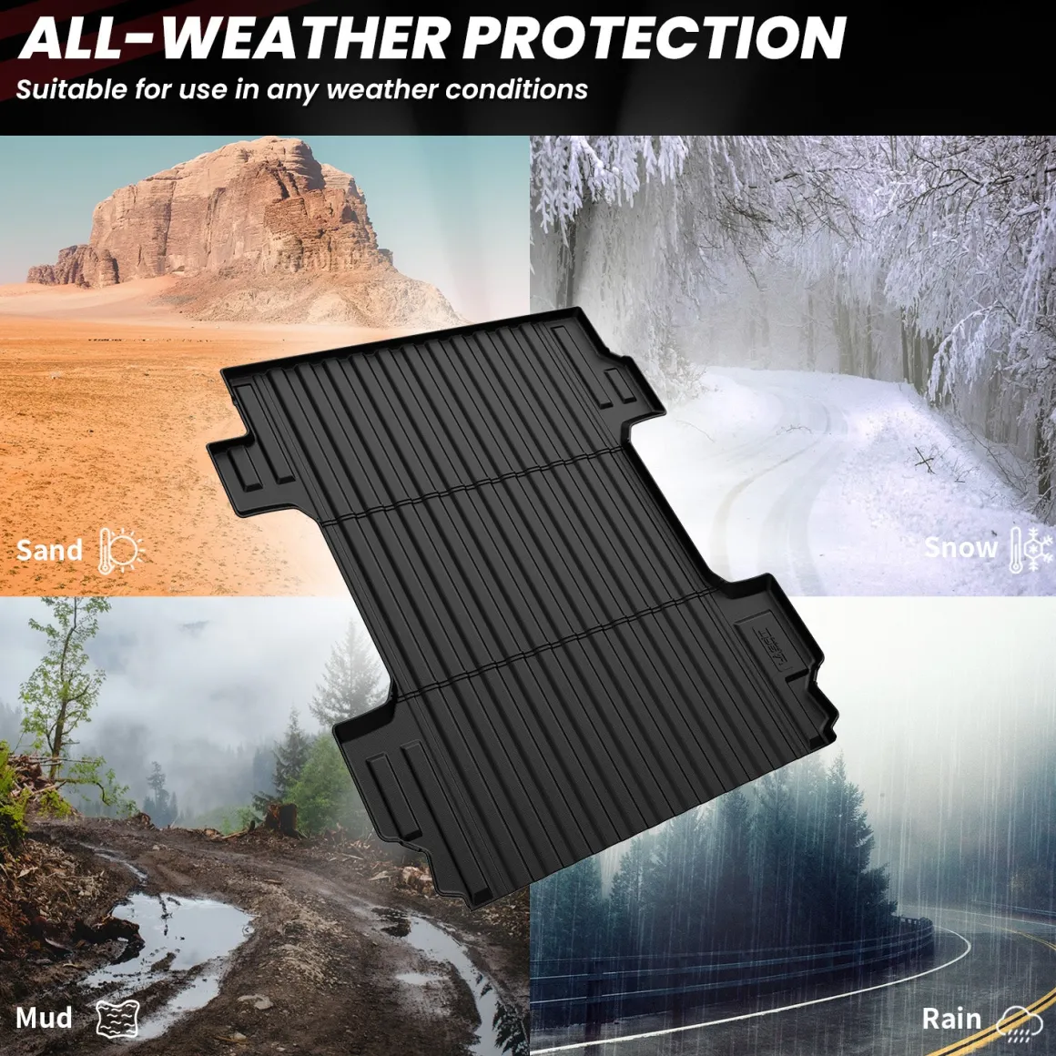 Fit for 2020-2026 Chevrolet Silverado 2500HD 3500HD 6.8FT Bed Mat or Tailgate Mat, Not for 5th Wheel Package