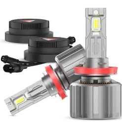 Fit for 2020-2026 Chevrolet Silverado HD 2500 3500 Custom H11 H9 LED Bulbs with Dust Cover | Pro-DC Series