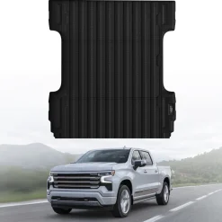 Fit for 2007-2018 Chevrolet Silverado 1500 Heavy Duty 5.8FT or 6.5FT Bed Mat, Not Fit 2007 Classic Body Style
