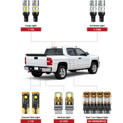 Fit for 2007-2013 Chevrolet Silverado 1500 LED Bulbs Upgrade | Tested and Verified
