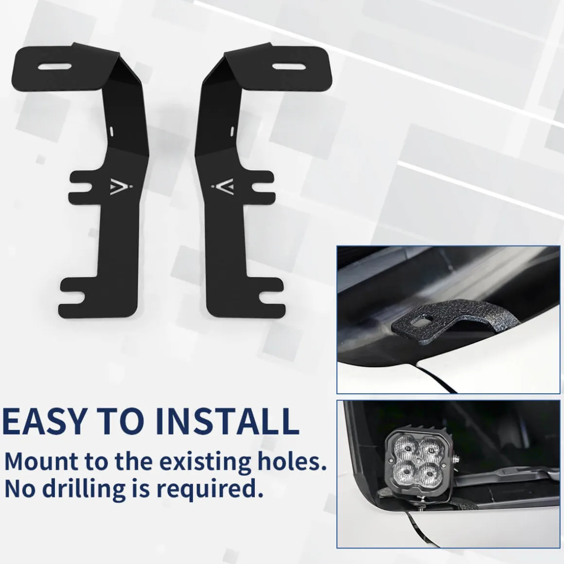 Fit For 2014-2018 Chevrolet Silverado 1500 Low Profile Ditch Light Brackets | LASFIT