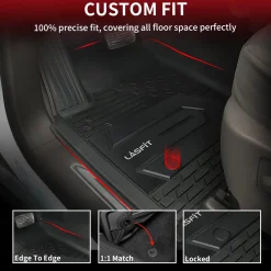 Fit for 2019-2026 Chevrolet Silverado 1500 1st Row Floor Mats, Fit Bucket Seat & Carpet Floor Only, Not for 2019 Silverado LD